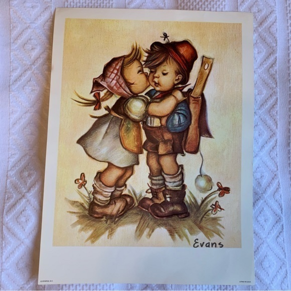 Vintage Hummel Lithograph‎ by Evans “The Little Charmers”
